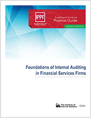 Foundations Of Internal Auditing In Financial Services Firms